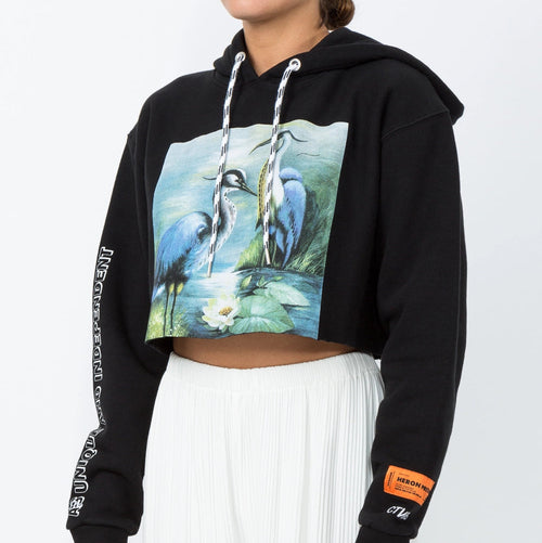 HERON PRESTON CROP HOODIE