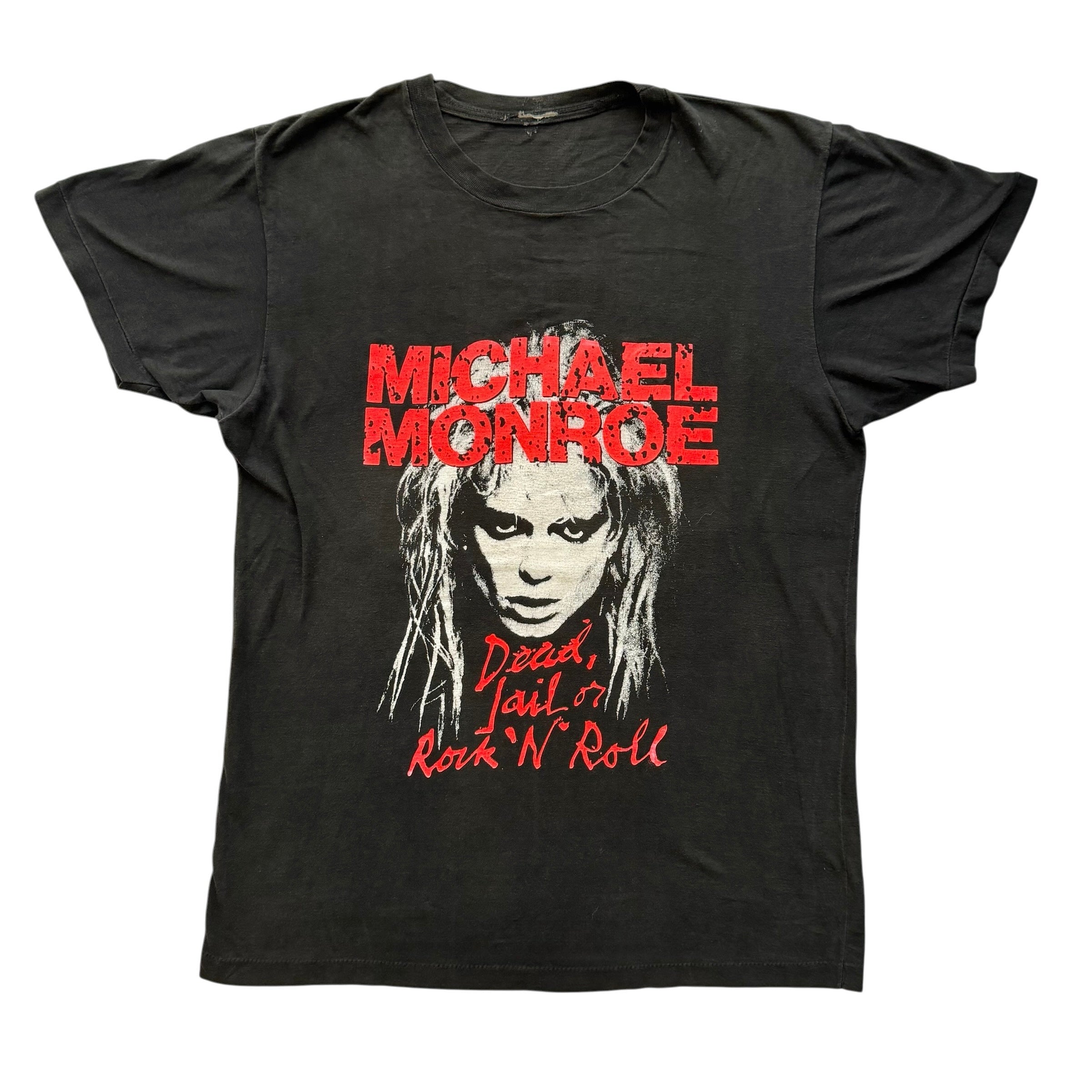 Vintage Michael Monroe "Dead, Jail or Rock ’n’ Roll" 80s Band T-Shirt