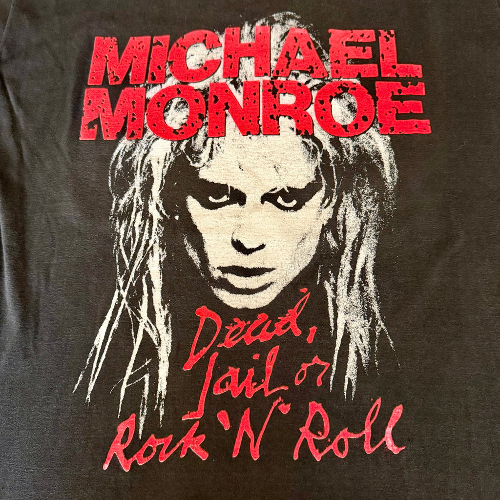 Vintage Michael Monroe "Dead, Jail or Rock ’n’ Roll" 80s Band T-Shirt