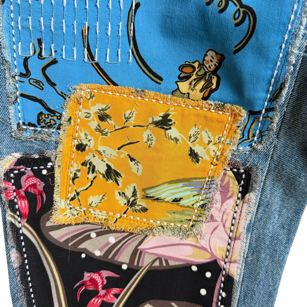 LOEWE PATCHWORK DENIM PANTS
