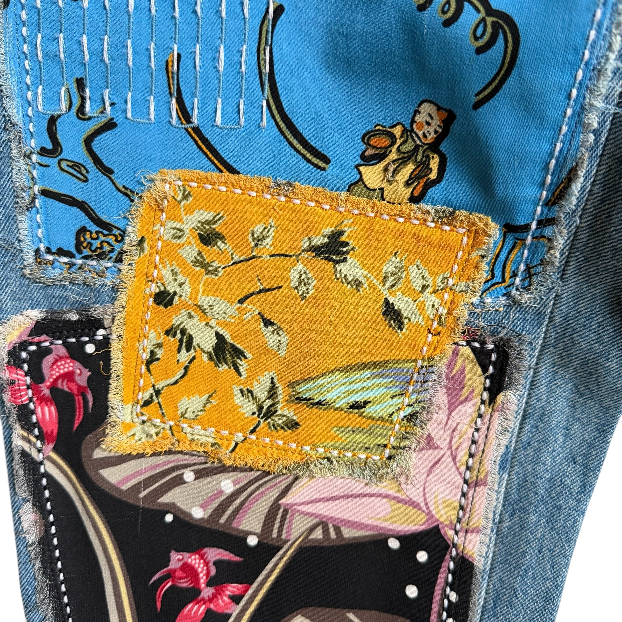LOEWE PATCHWORK DENIM PANTS
