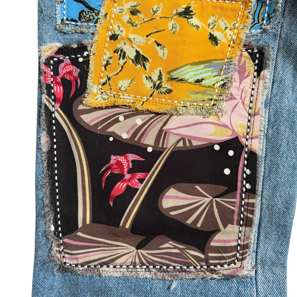 LOEWE PATCHWORK DENIM PANTS