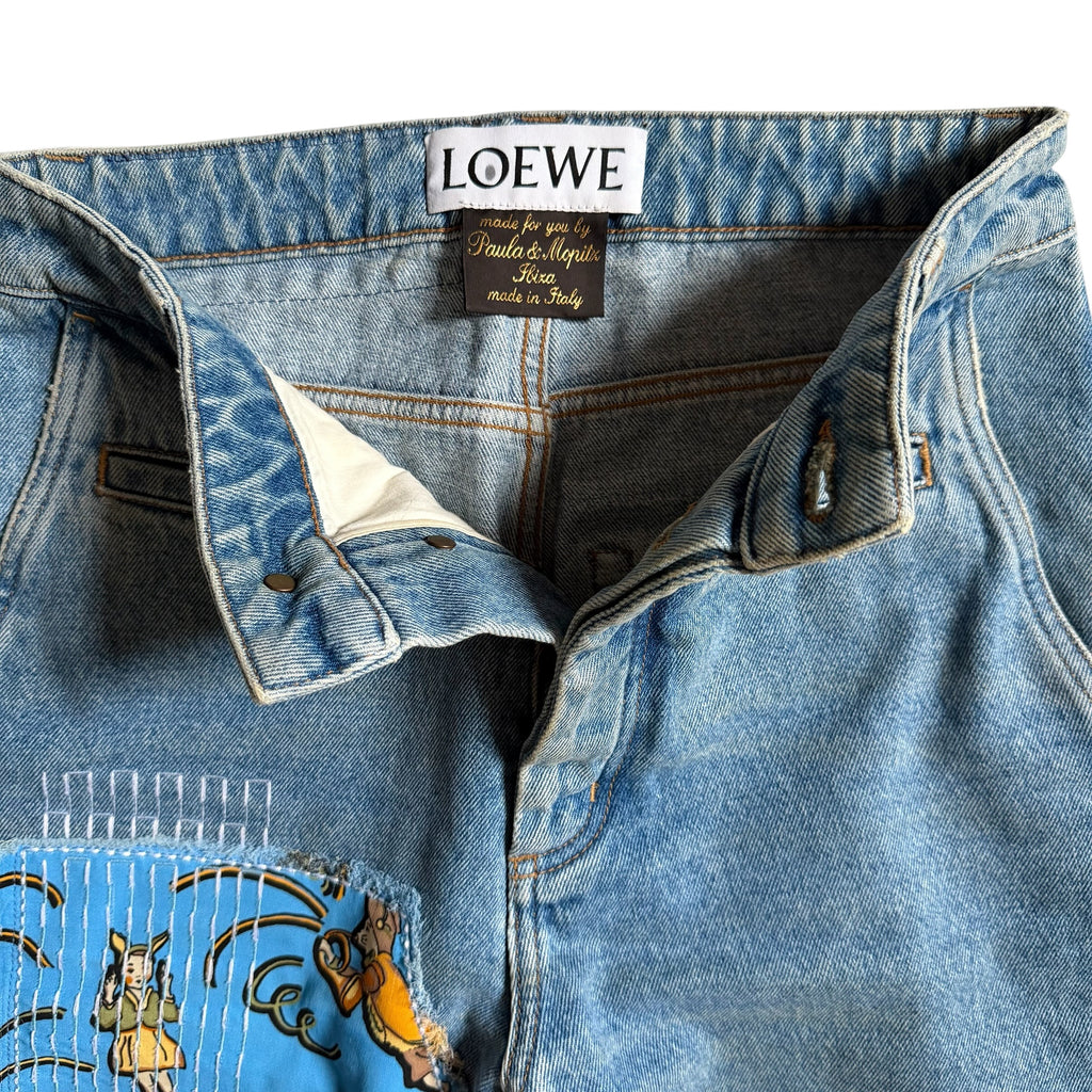 LOEWE PATCHWORK DENIM PANTS