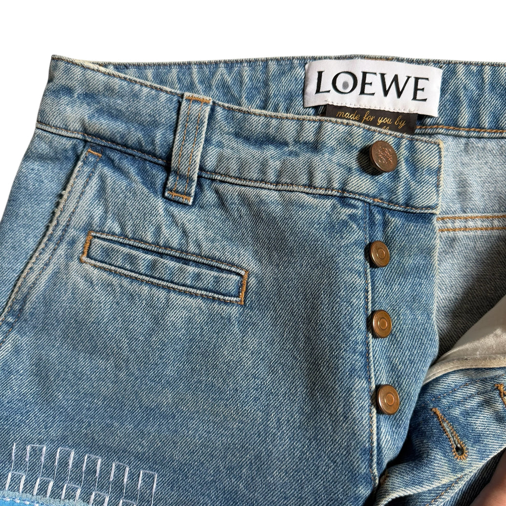 LOEWE PATCHWORK DENIM PANTS