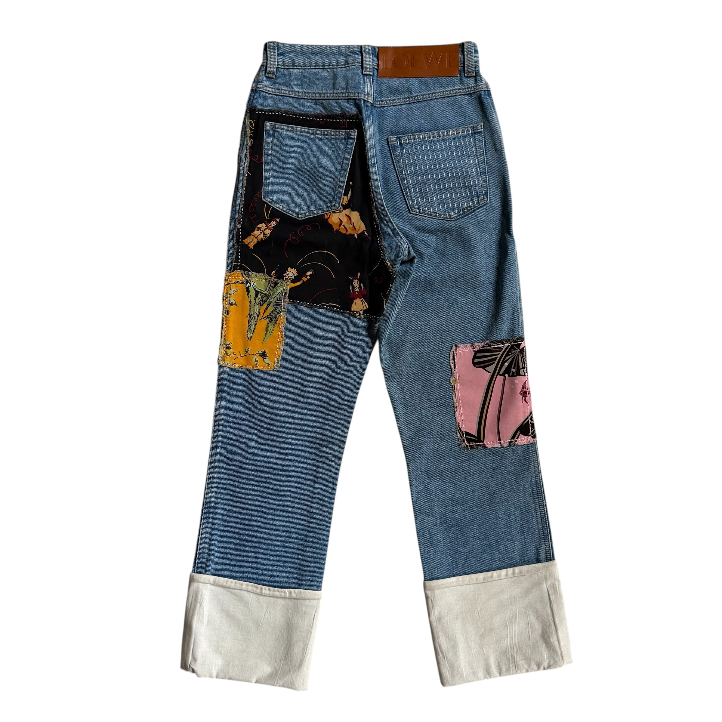 LOEWE PATCHWORK DENIM PANTS