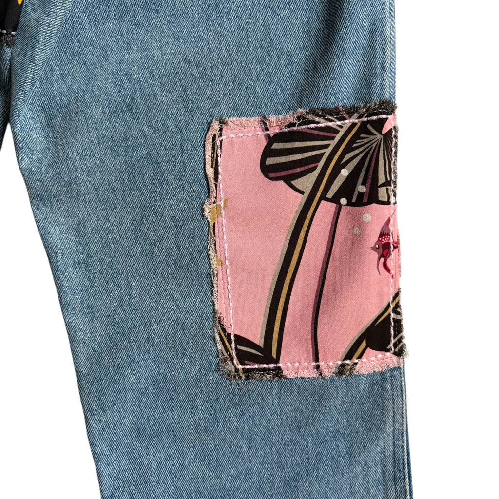LOEWE PATCHWORK DENIM PANTS