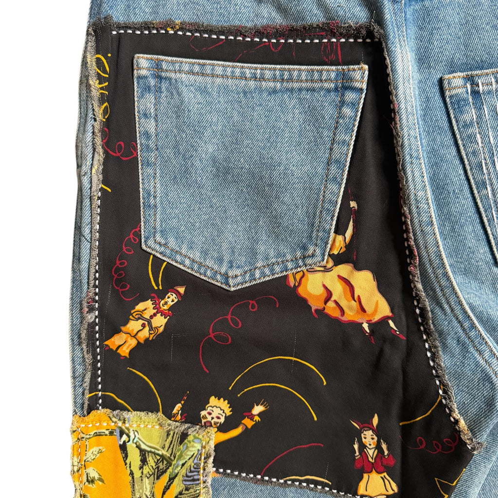 LOEWE PATCHWORK DENIM PANTS