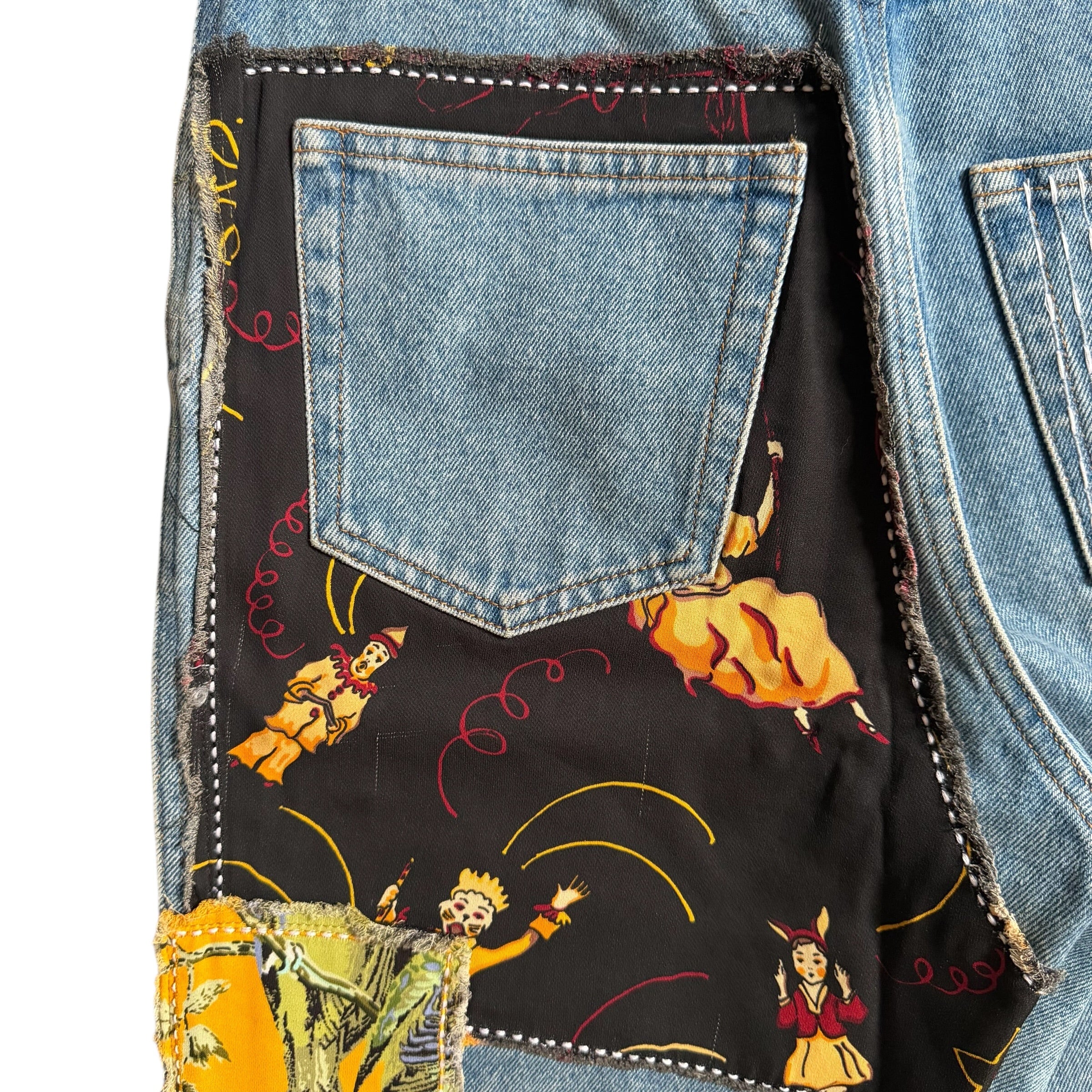 LOEWE PATCHWORK DENIM PANTS