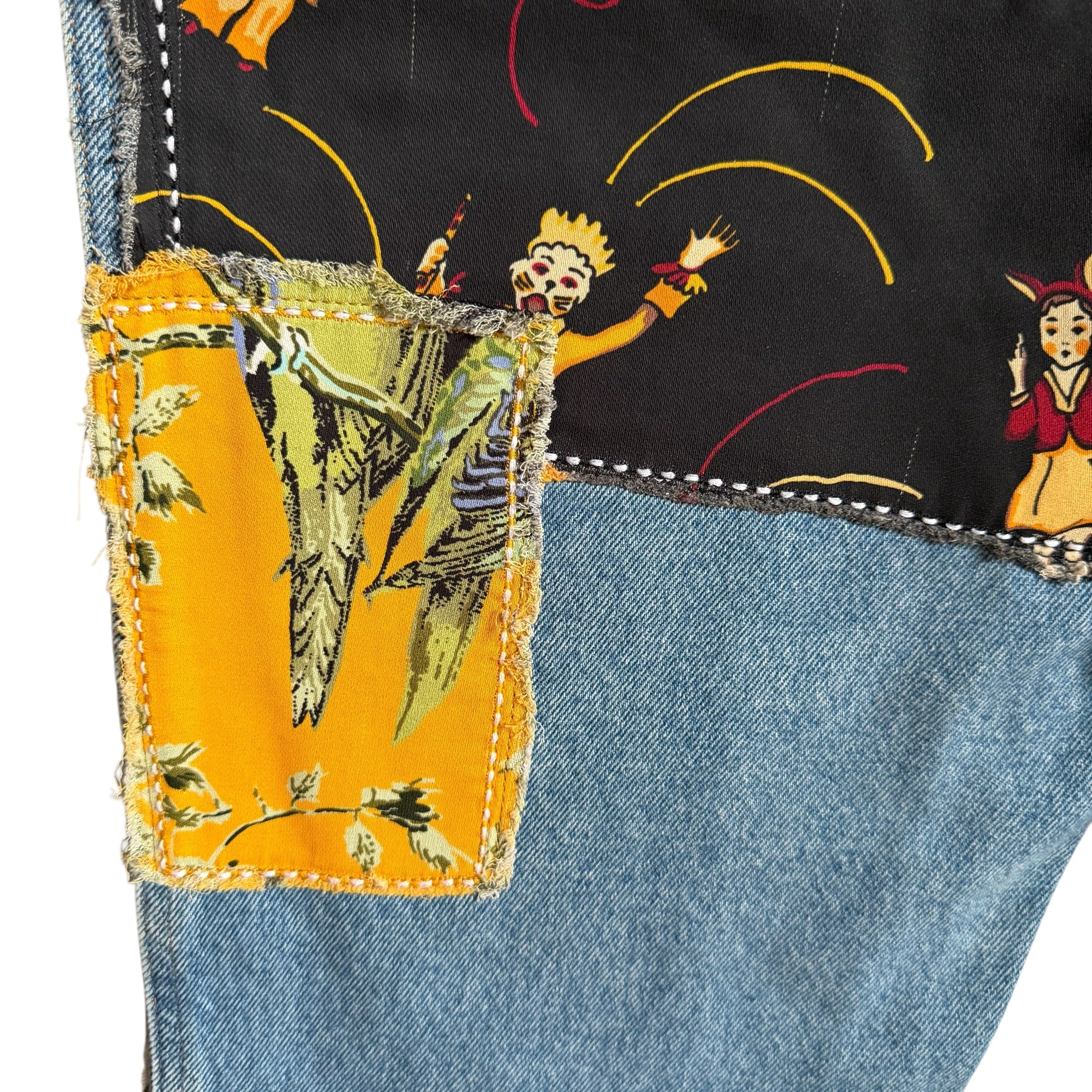 LOEWE PATCHWORK DENIM PANTS