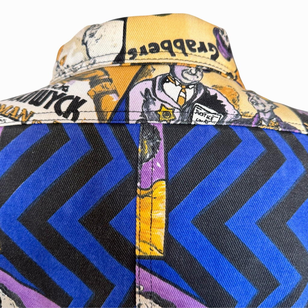 Versace Jeans Couture Vintage 1991 Movie Poster Cropped Jacket