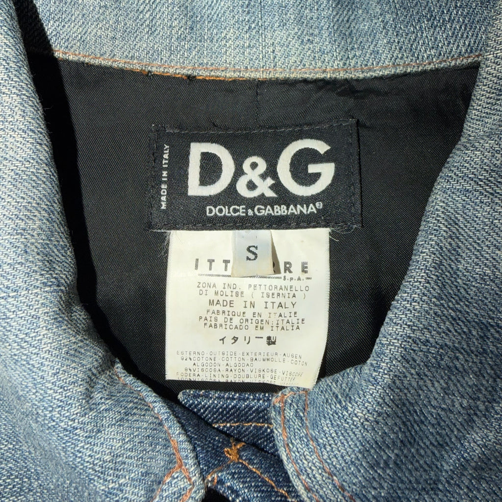 Dolce & Gabbana Vintage Tweed Check & Denim Hybrid Trench Coat