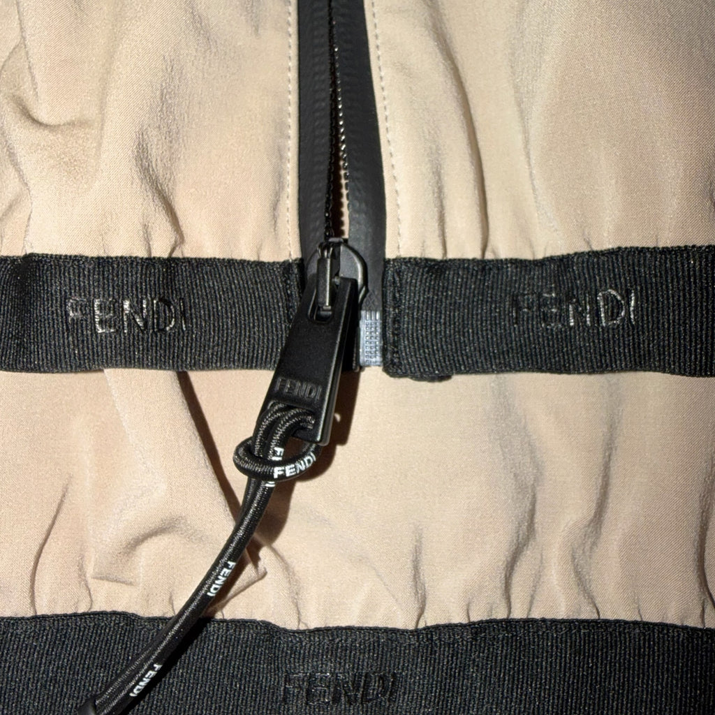 Fendi 2022 Men's Gradient FF Logo Hooded Windbreaker Jacket