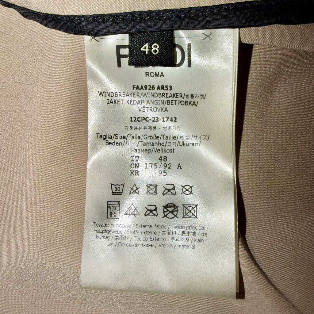 Fendi 2022 Men's Gradient FF Logo Hooded Windbreaker Jacket