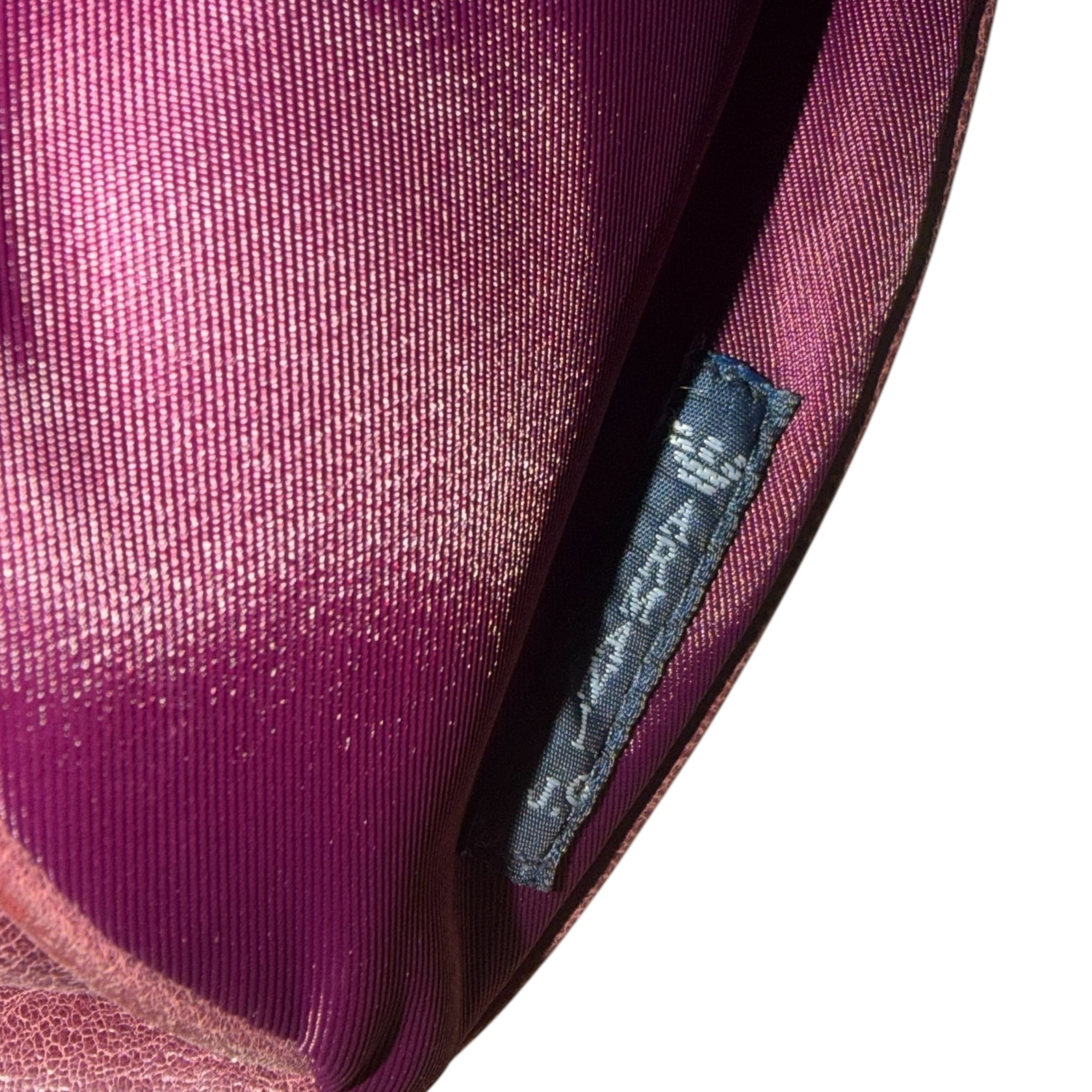 Armani Jeans 00's Purple Leather + Nylon Shoulder Bag