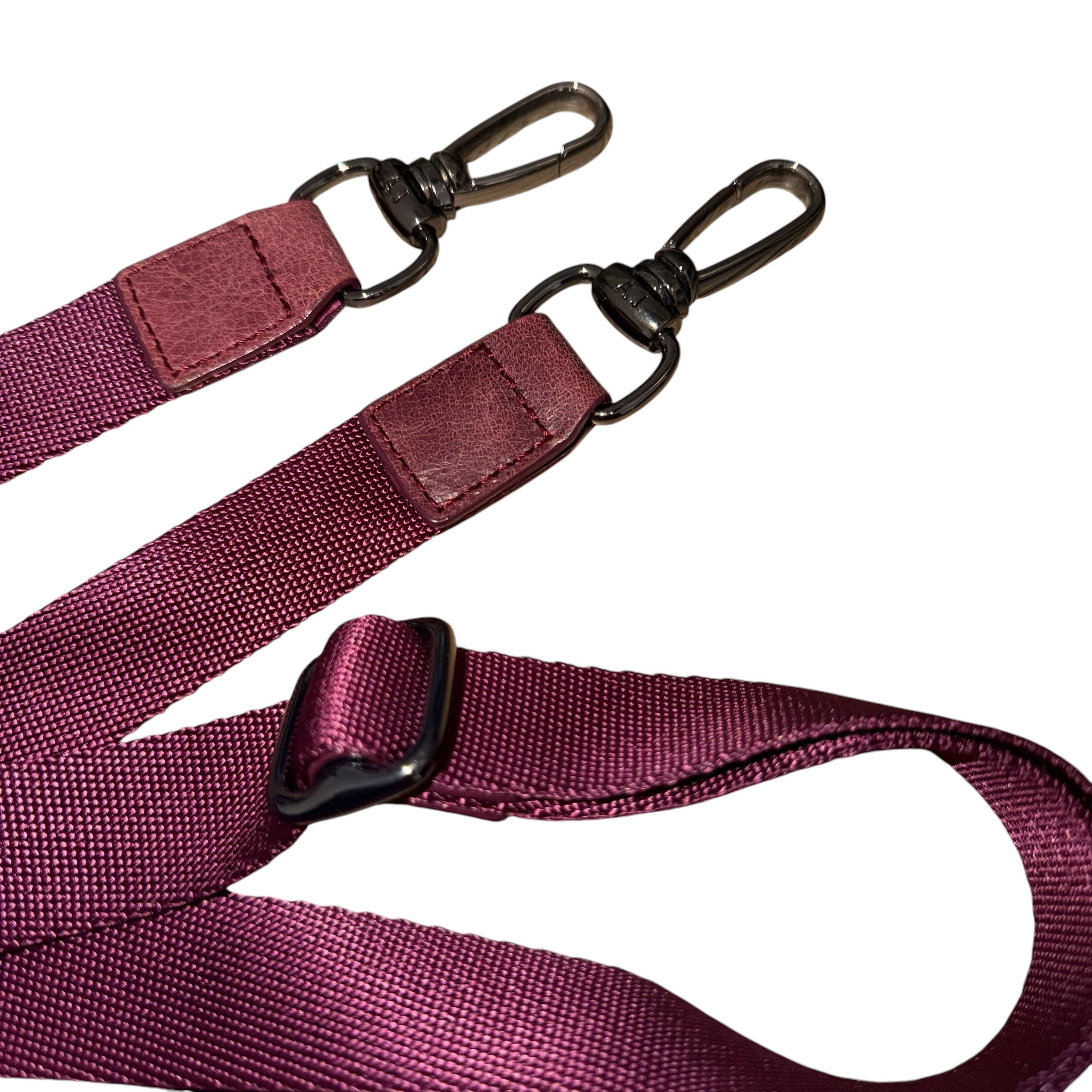 Armani Jeans 00's Purple Leather + Nylon Shoulder Bag