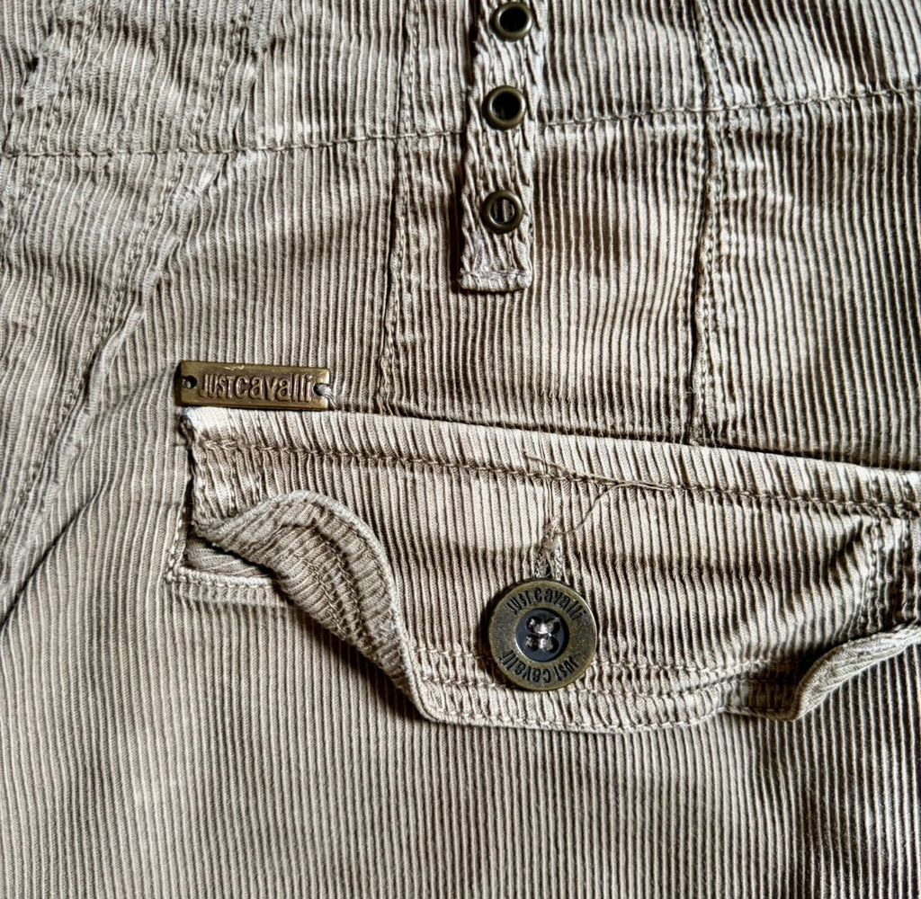 JUST CAVALLI X ROBERTO CAVALLI 2006 VELVET CARGO PANTS