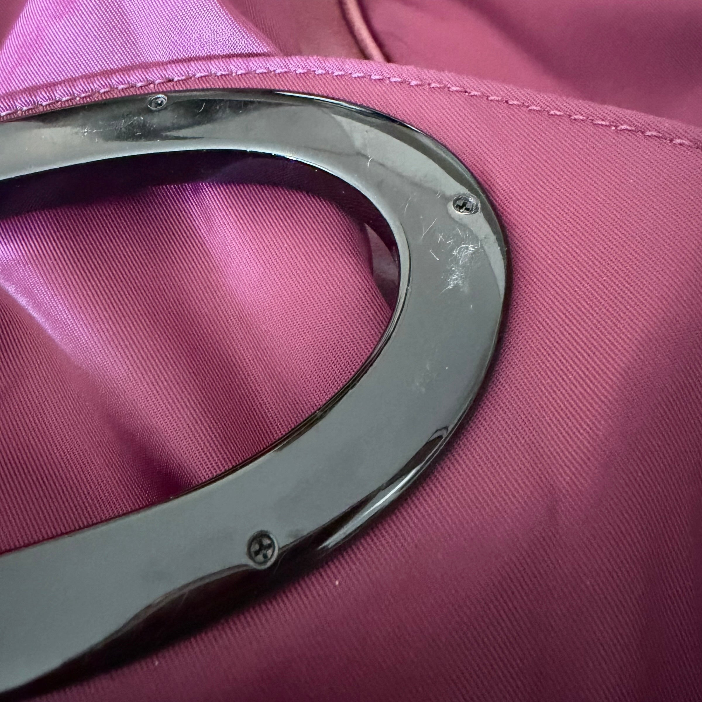 Armani Jeans 00's Purple Leather + Nylon Shoulder Bag