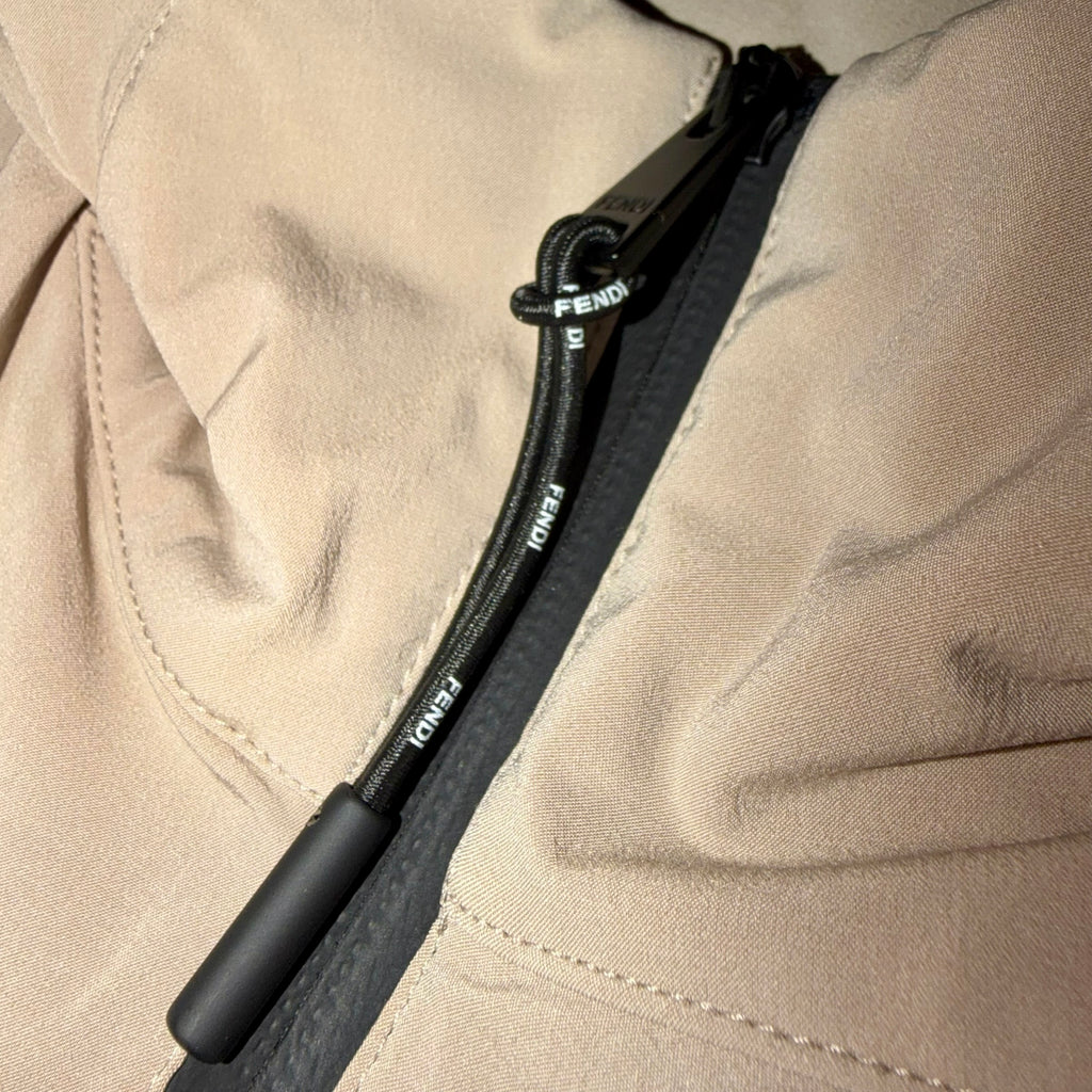Fendi 2022 Men's Gradient FF Logo Hooded Windbreaker Jacket