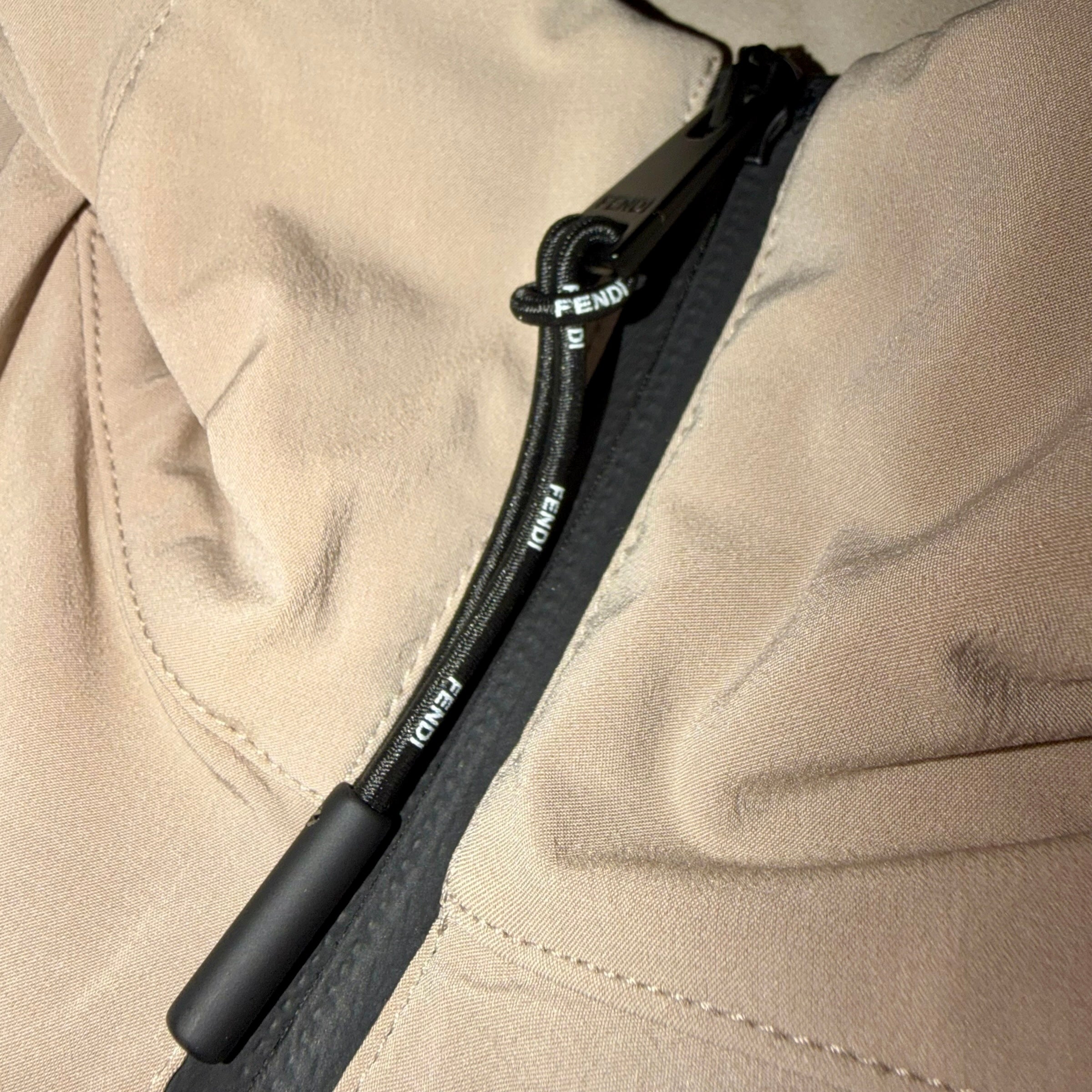 Fendi 2022 Men's Gradient FF Logo Hooded Windbreaker Jacket