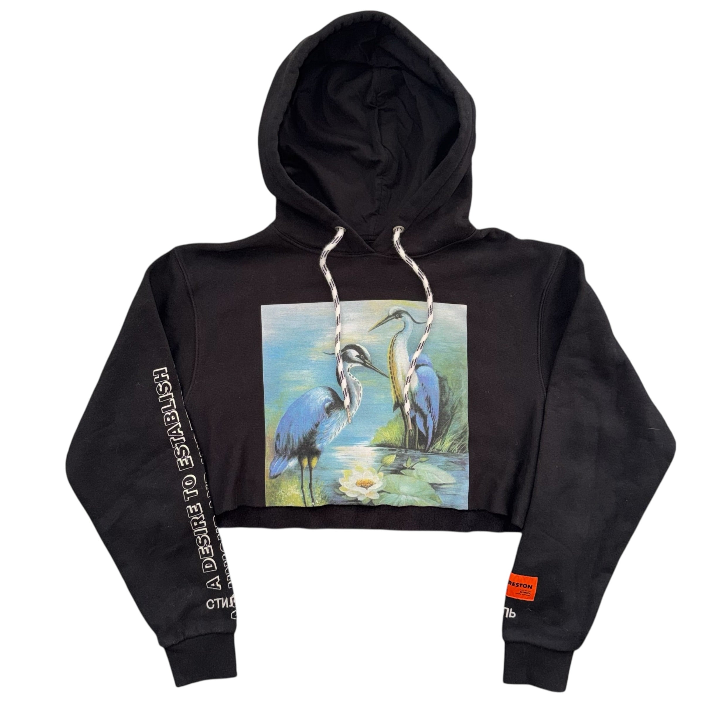 HERON PRESTON CROP HOODIE