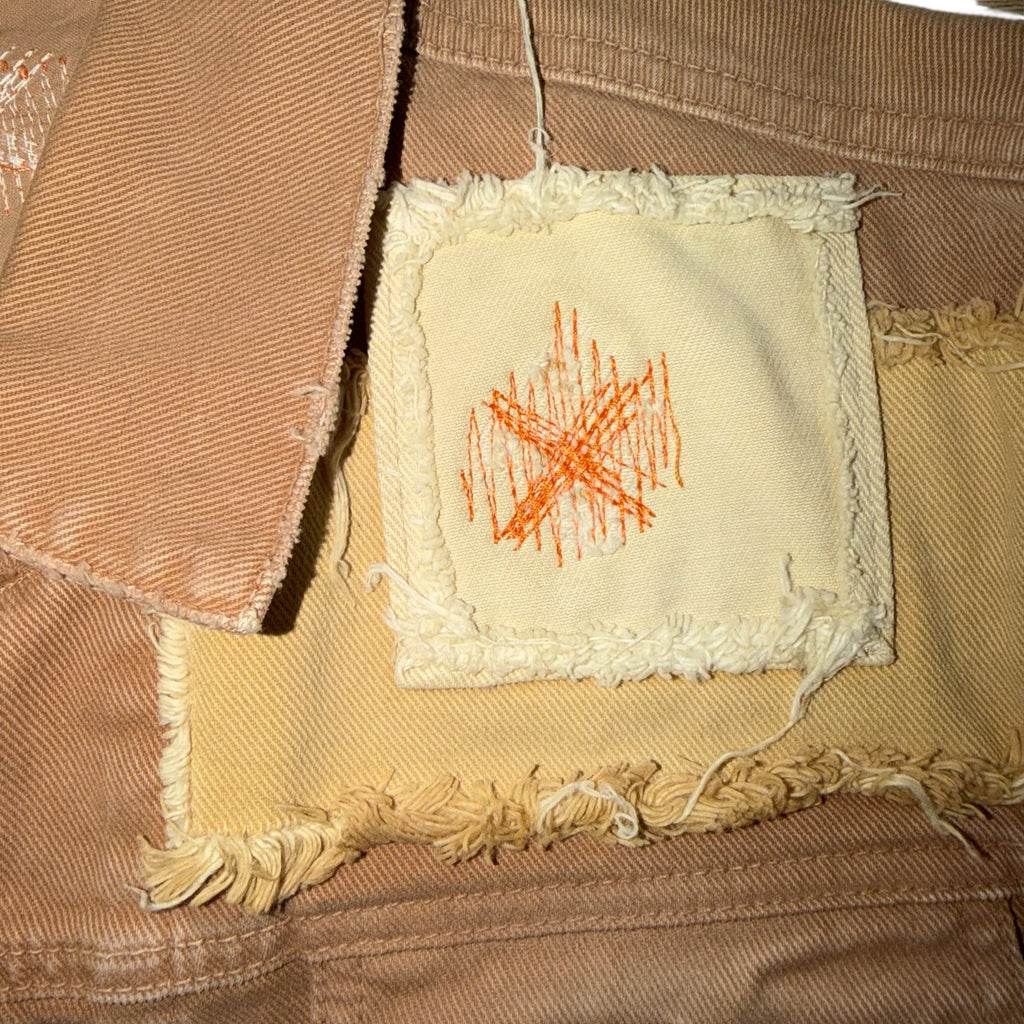 HERON PRESTON PATCHWORK DENIM JACKET