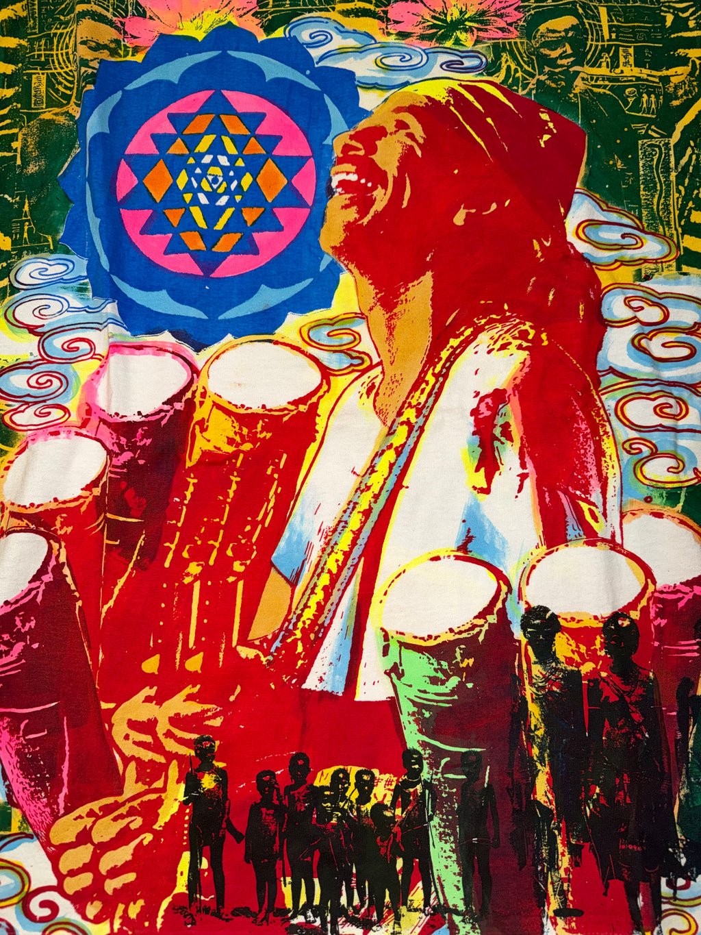 Vintage 90's Santana Printed and Signed by Michael Rios aop T-Shirt