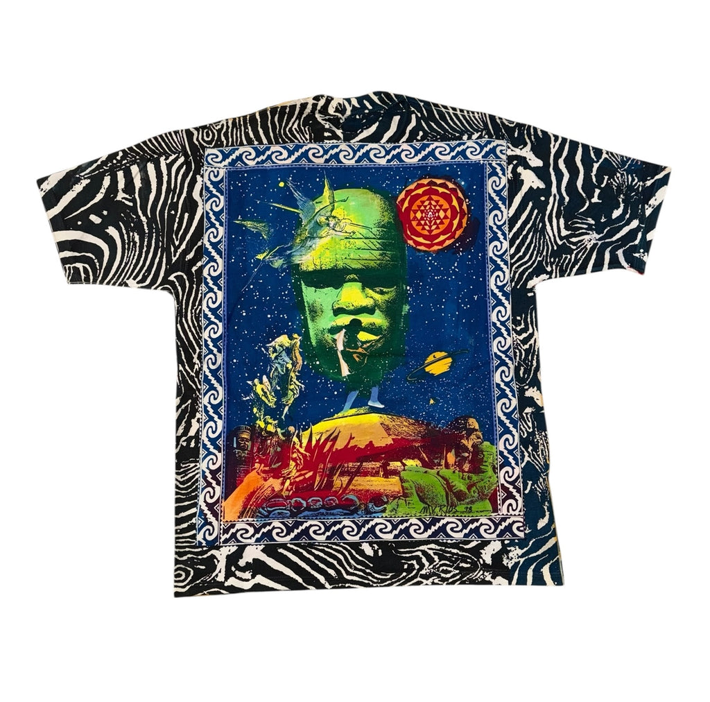 Vintage 90's Santana Printed and Signed by Michael Rios aop T-Shirt