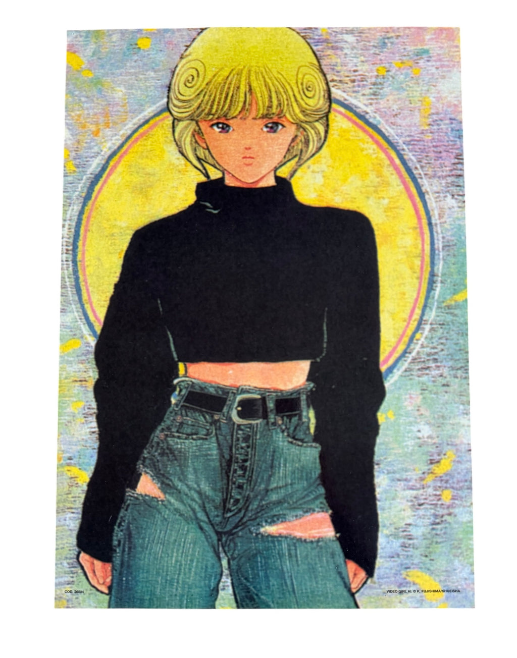 Vintage Video Girl AI Manga Poster