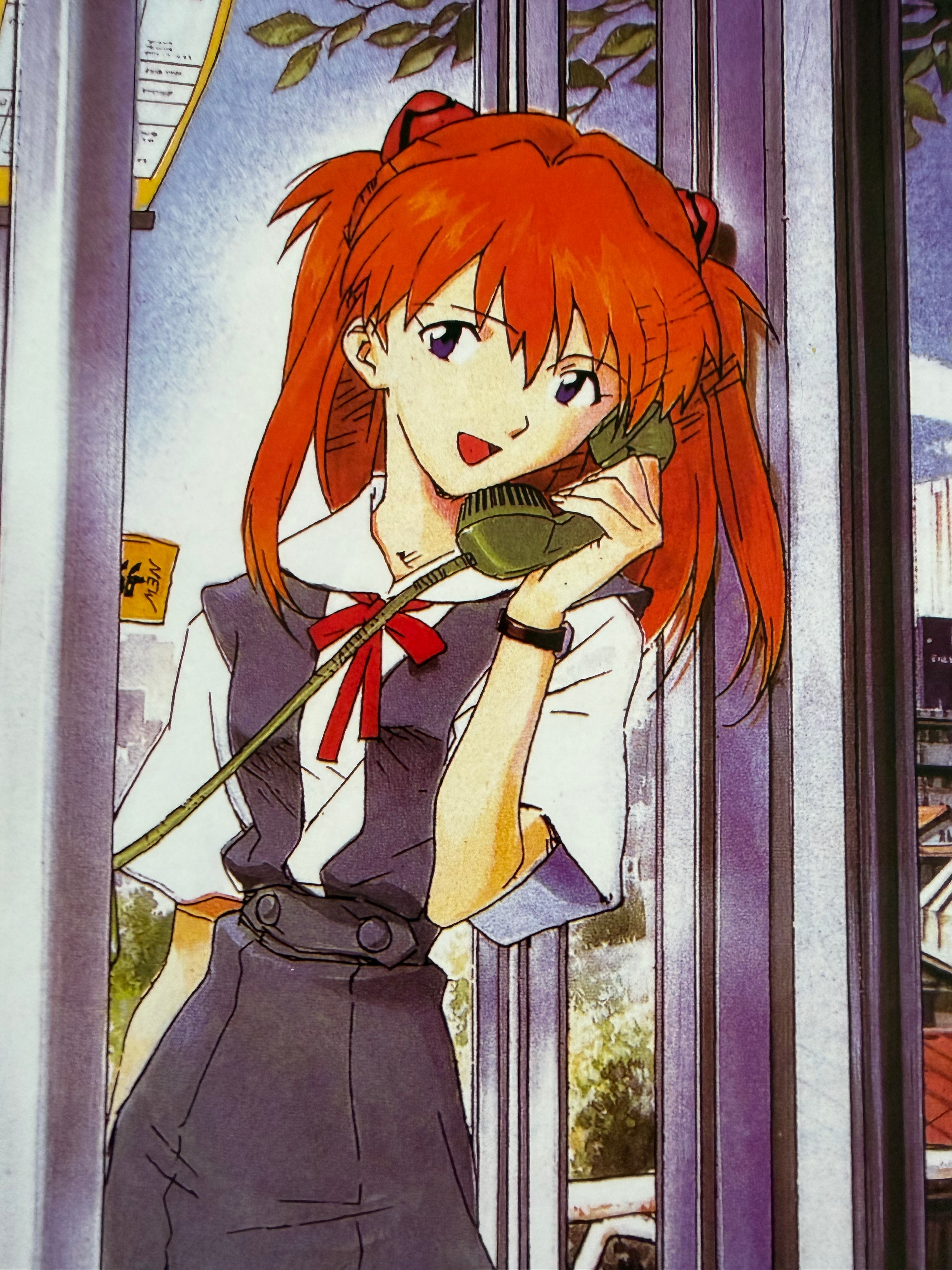 Vintage Neon Genesis Evangelion Asuka Langley Soryu Poster