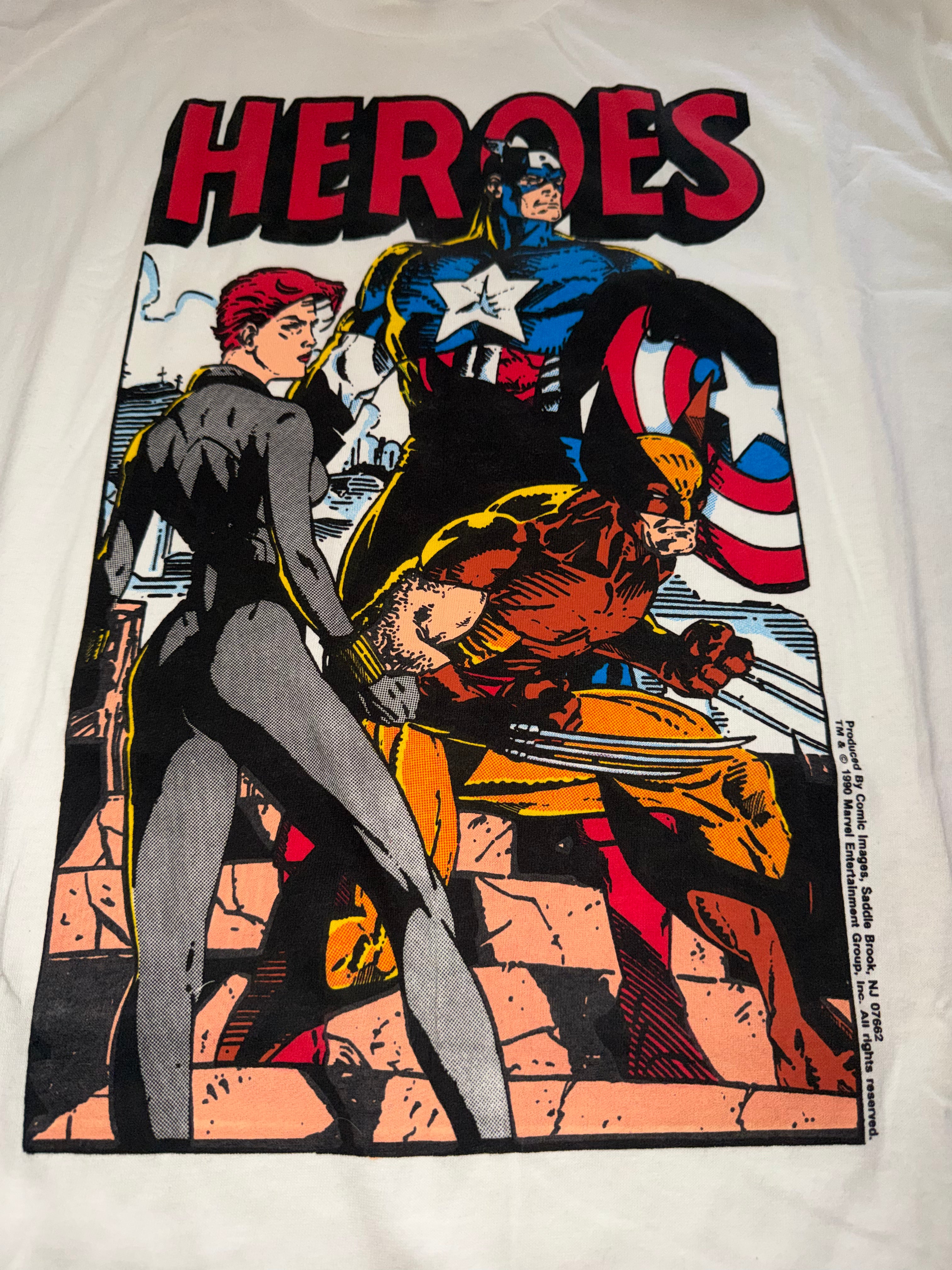 Vintage 90's Marvel Heroes T-Shirt