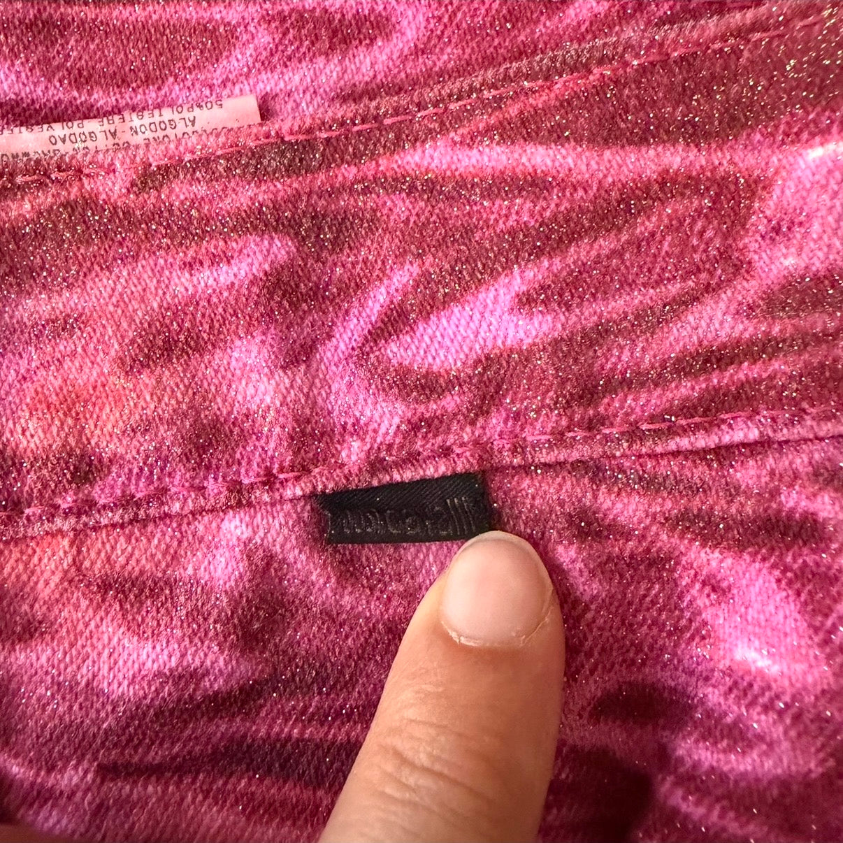 Just Cavalli x Roberto Cavalli Vintage Pink Ocean Water Print Jeans