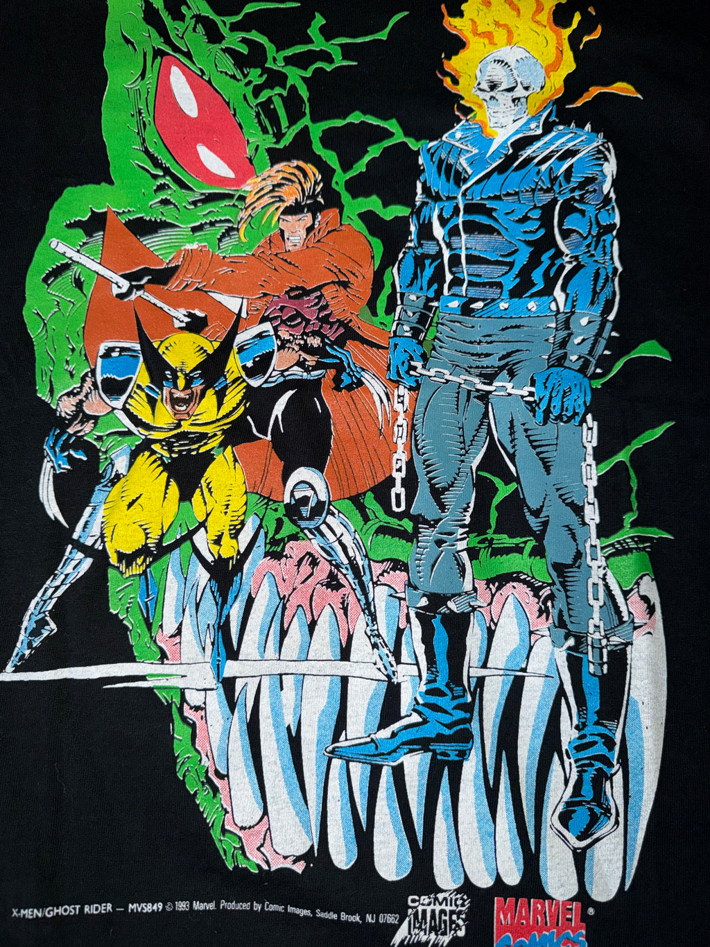 Vintage 90's X Men Ghost Rider Marvel T-Shirt