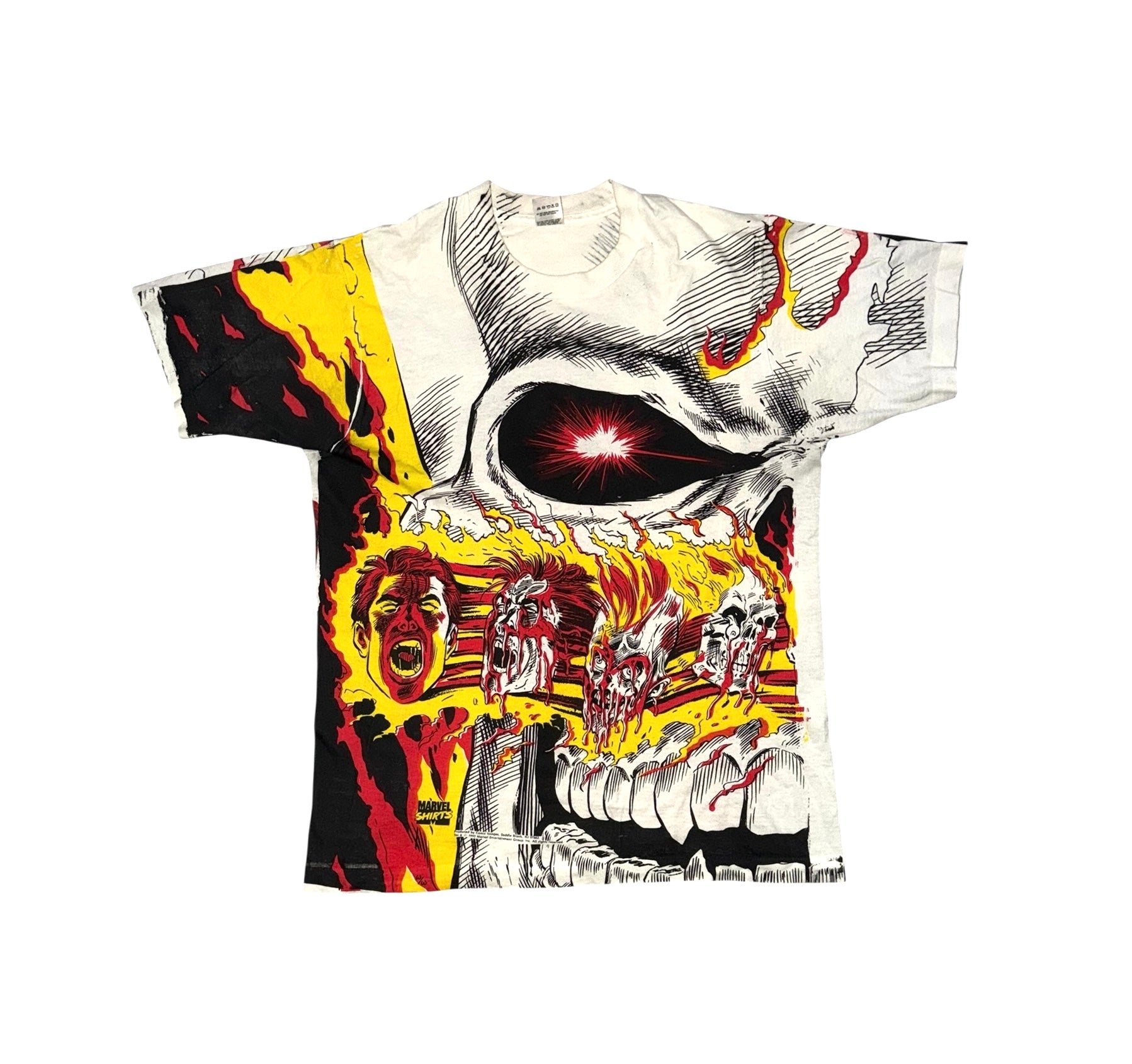 Vintage 90's Ghost Rider Mega Print Marvel T-Shirt