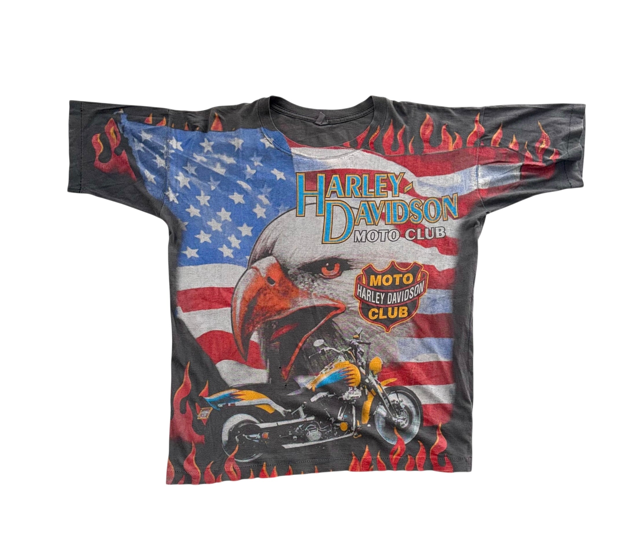 Vintage 90's Harley Davidson All Over Print T-Shirt