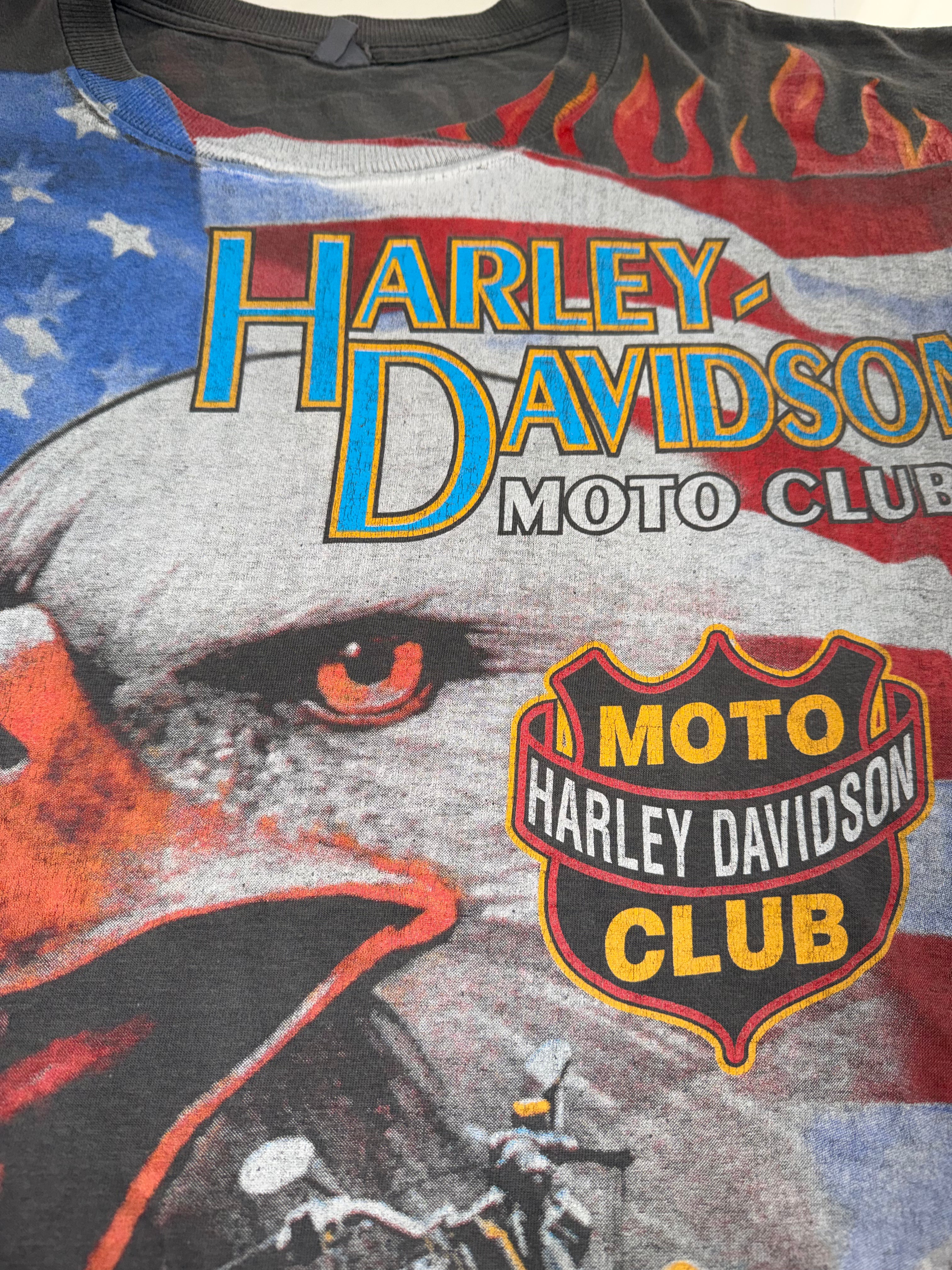 Vintage 90's Harley Davidson All Over Print T-Shirt