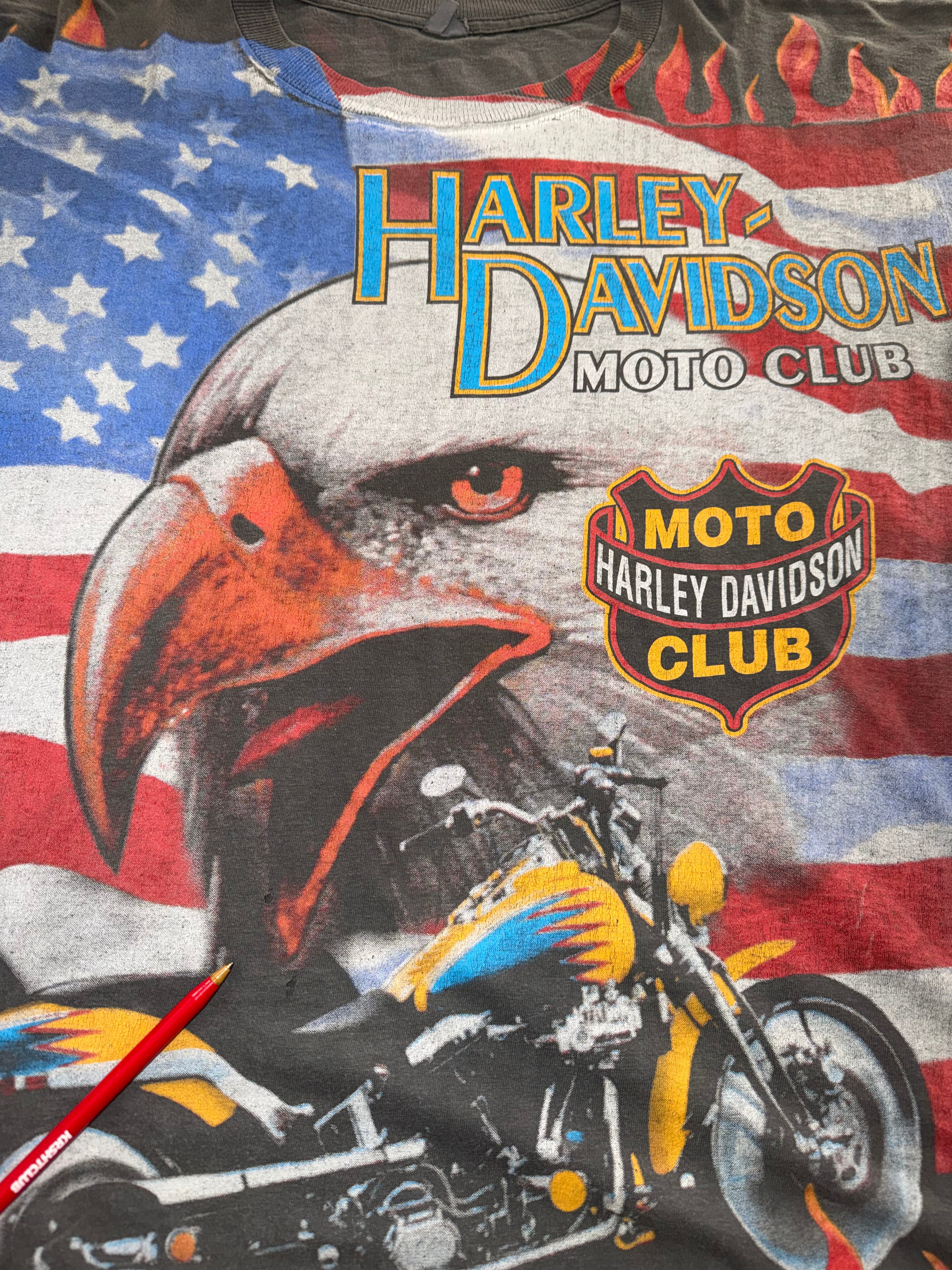 Vintage 90's Harley Davidson All Over Print T-Shirt