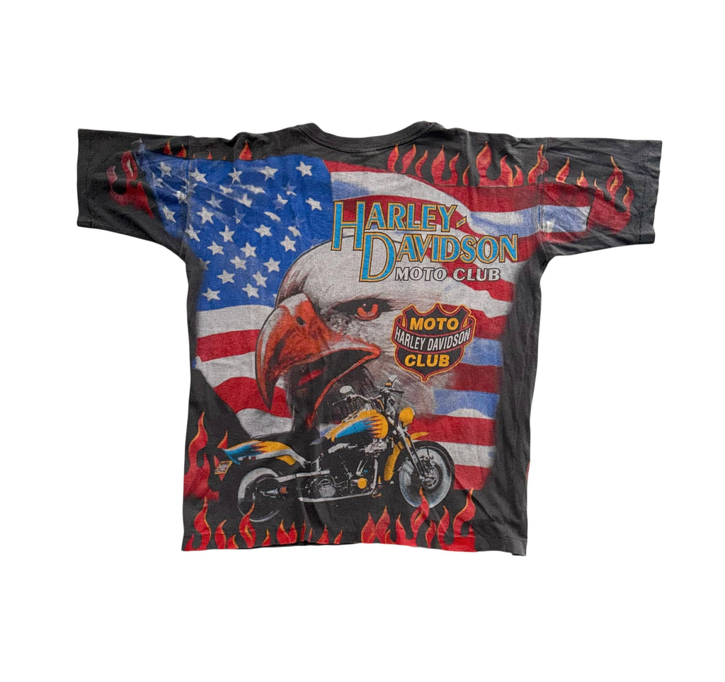 Vintage 90's Harley Davidson All Over Print T-Shirt