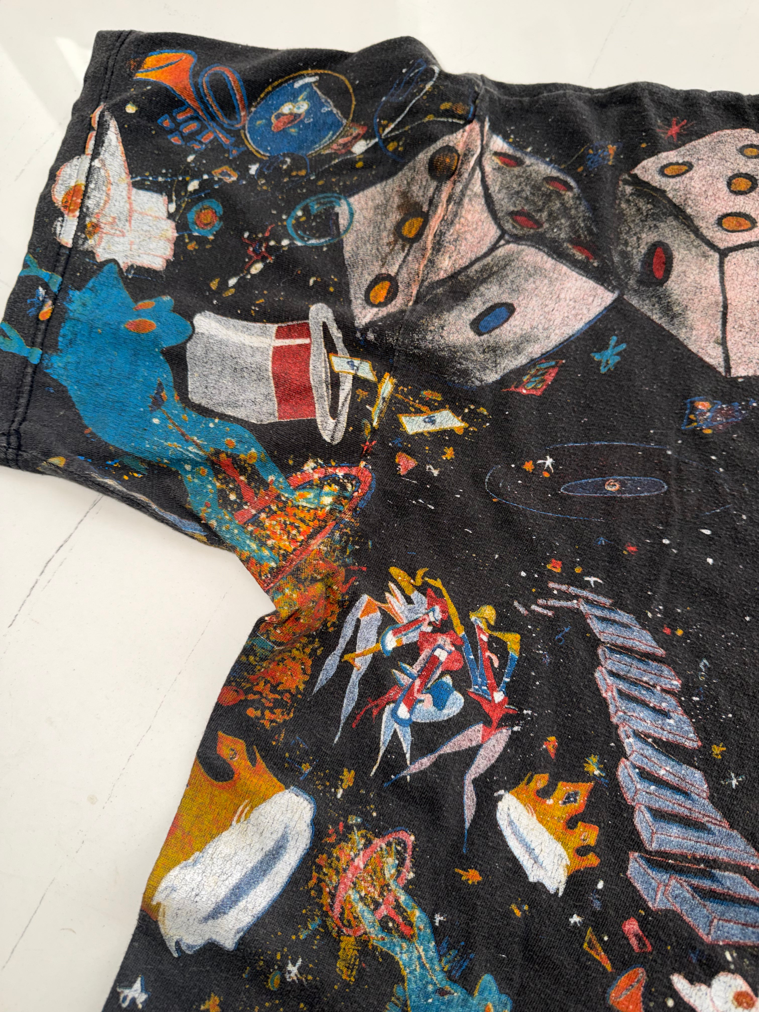 Vintage 90's Freddie Mercury Queen All Over Print T-Shirt