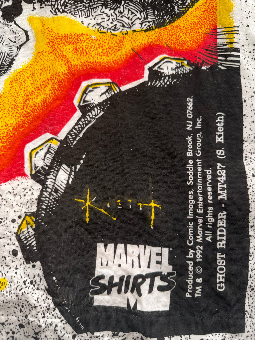 Vintage 90's Ghost Rider Marvel Mega Print T-Shirt