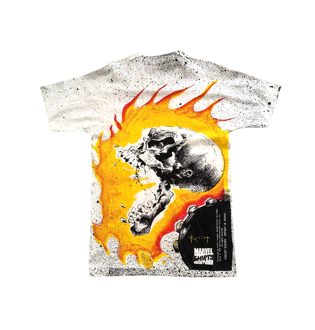 Vintage 90's Ghost Rider Marvel Mega Print T-Shirt