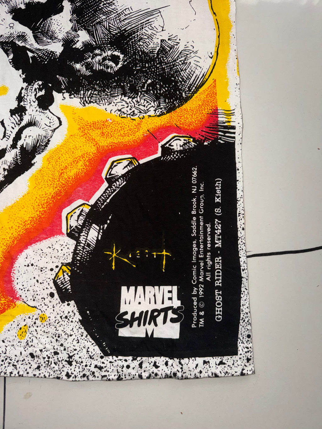 Vintage 90's Ghost Rider Marvel Mega Print T-Shirt