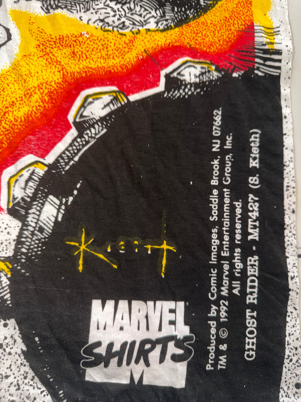 Vintage 90's Ghost Rider Marvel Mega Print T-Shirt