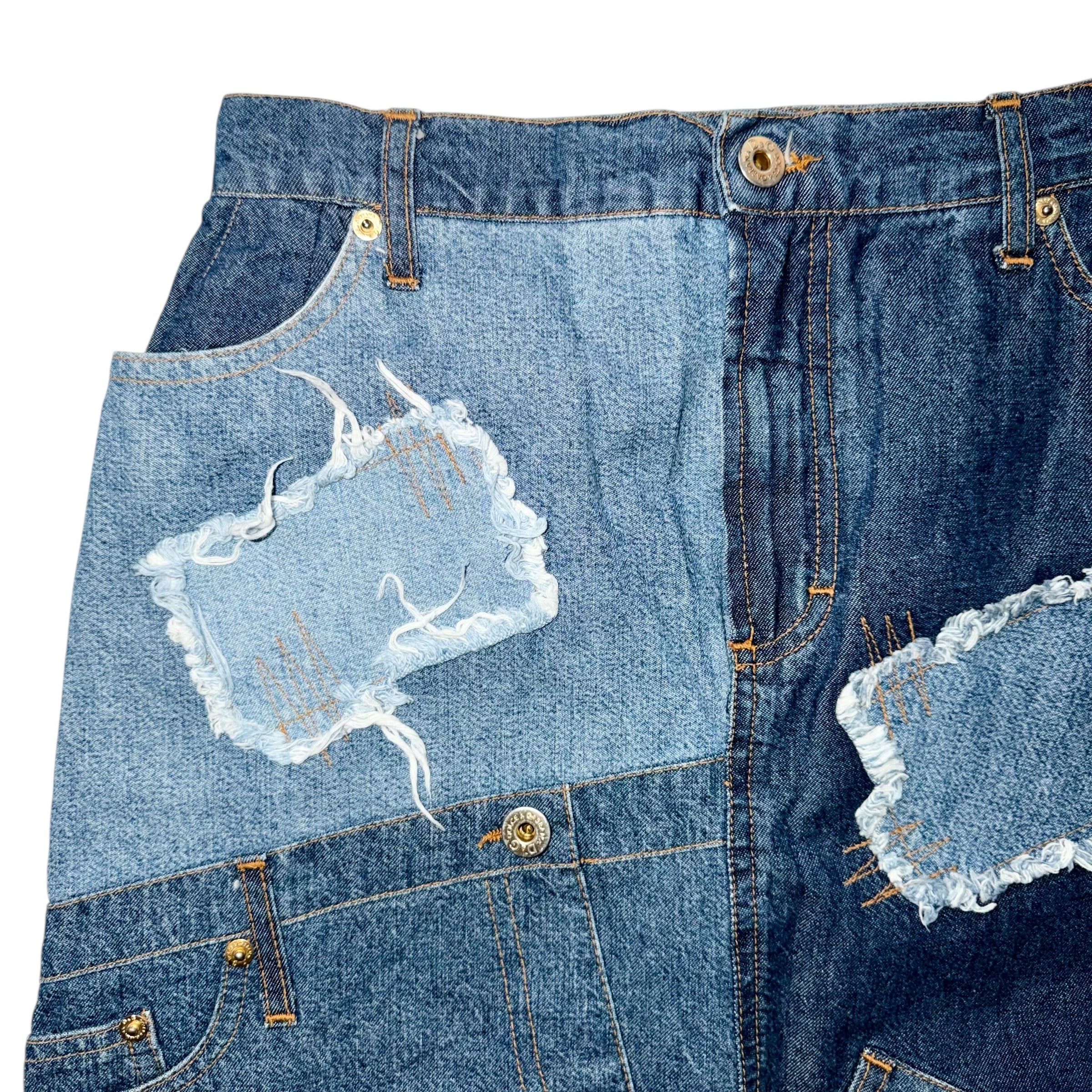 DOLCE & GABBANA PATCHWORK DENIM SKIRT