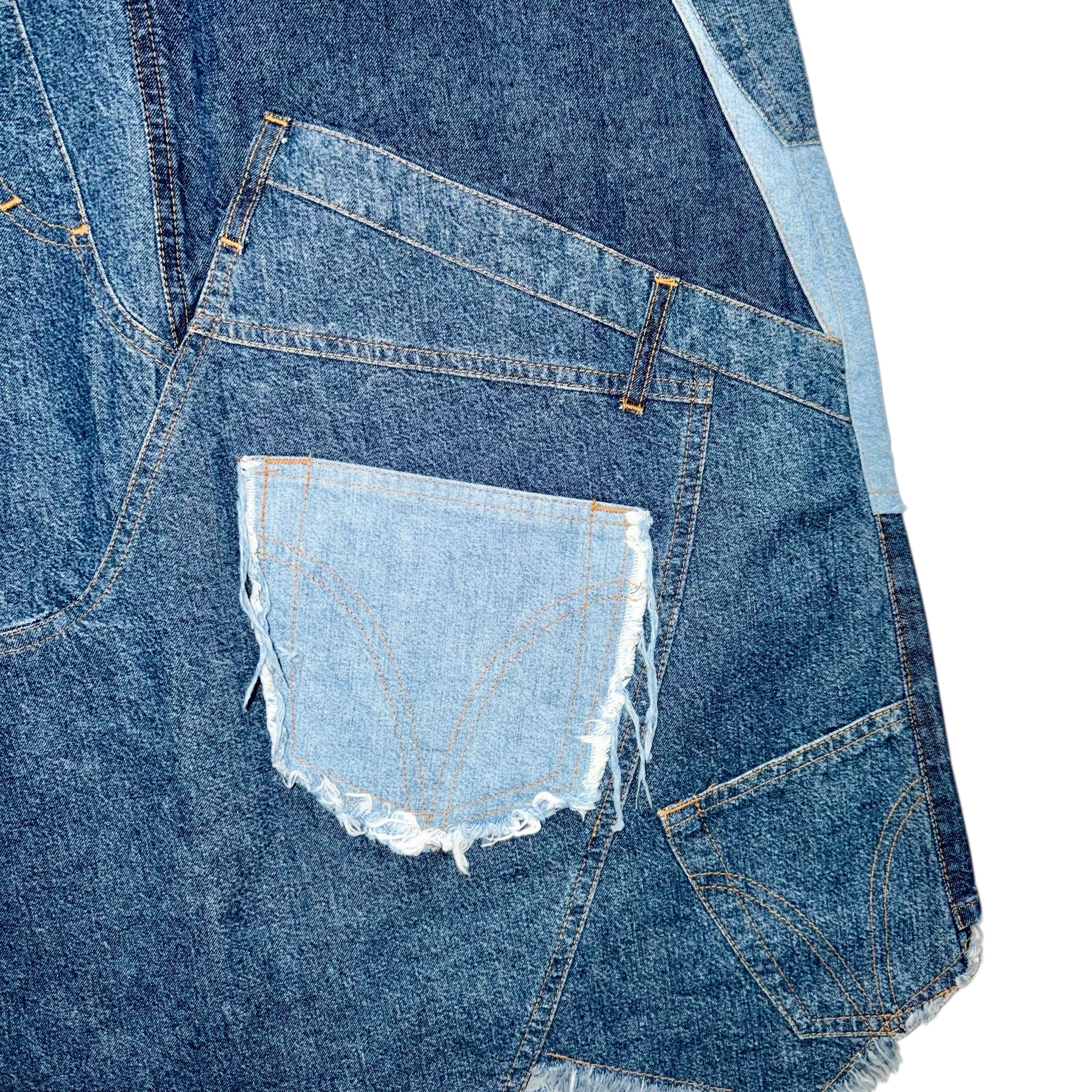 DOLCE & GABBANA PATCHWORK DENIM SKIRT