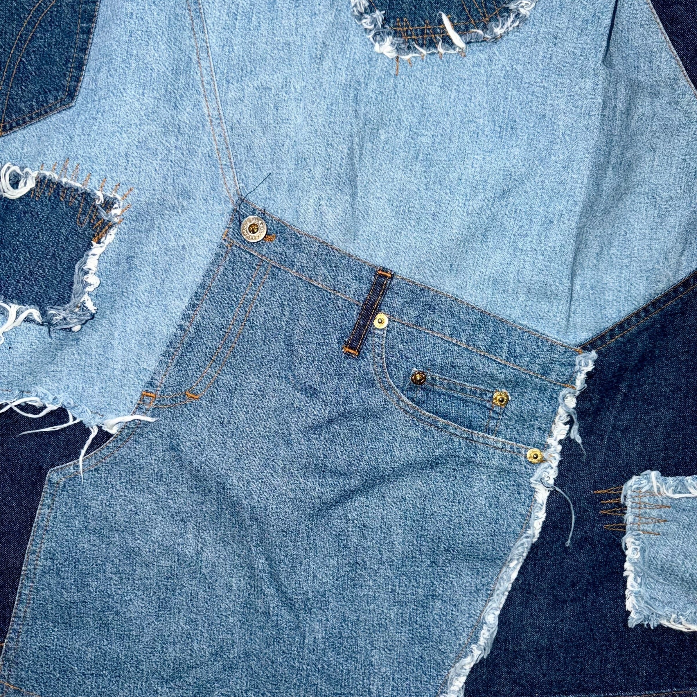 DOLCE & GABBANA PATCHWORK DENIM SKIRT