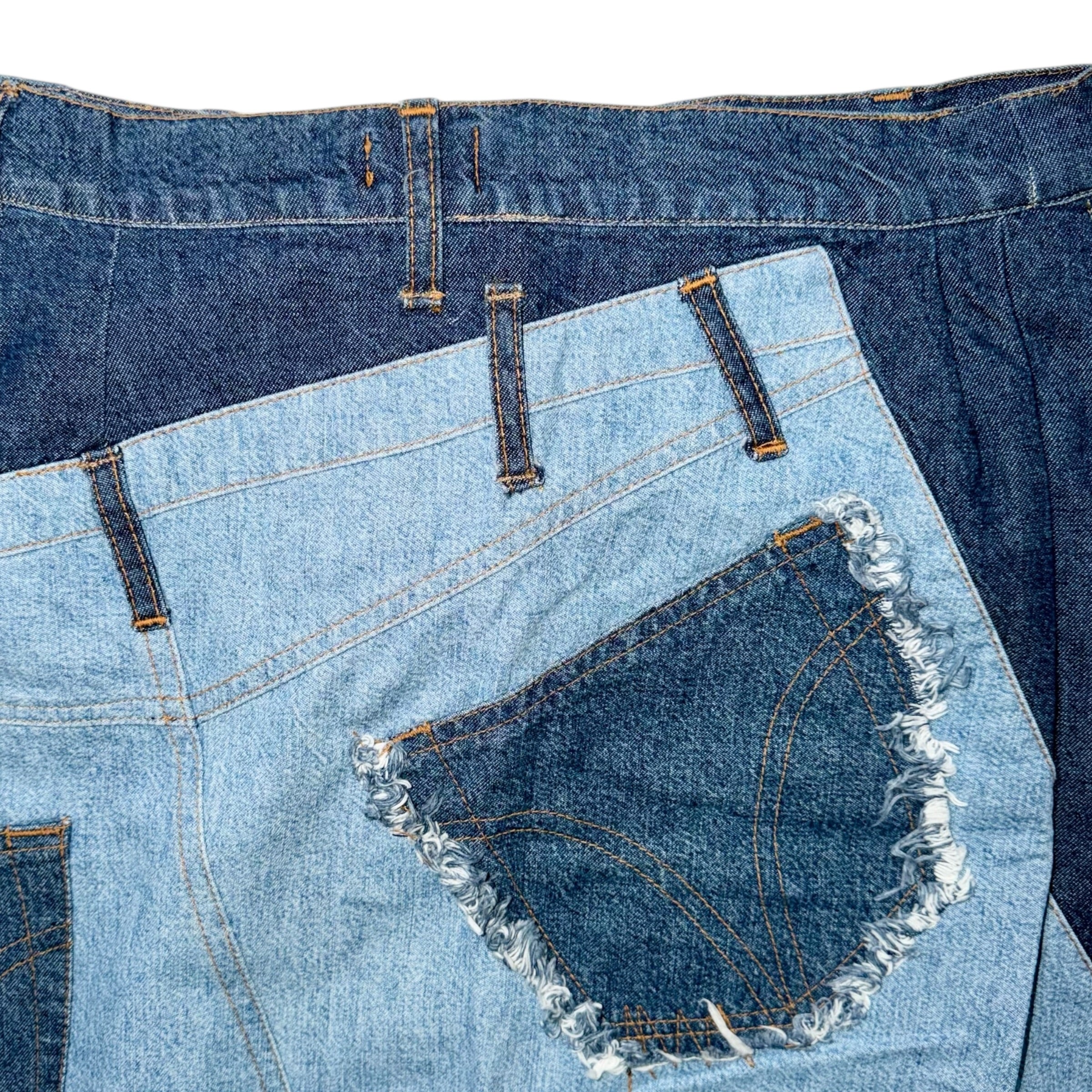 DOLCE & GABBANA PATCHWORK DENIM SKIRT