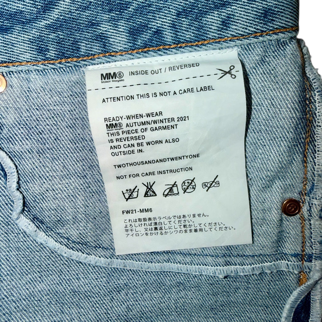 MAISON MARGIELA MM6 INSIDE OUT PANELLED JEANS