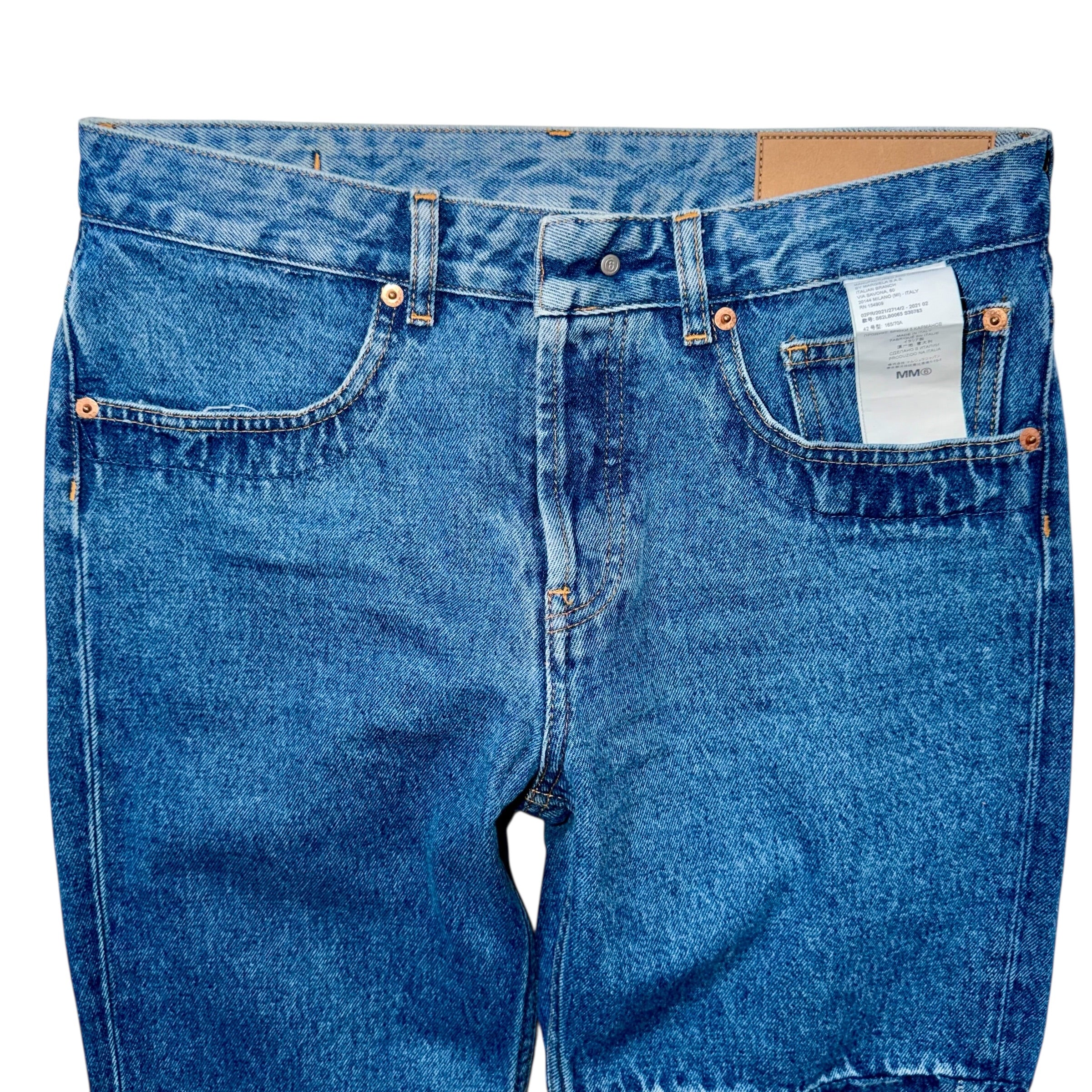 MAISON MARGIELA MM6 INSIDE OUT PANELLED JEANS