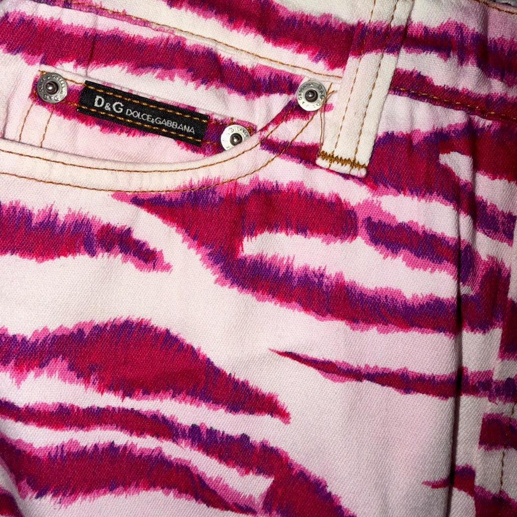 DOLCE & GABBANA PINK ZEBRA SKIRT