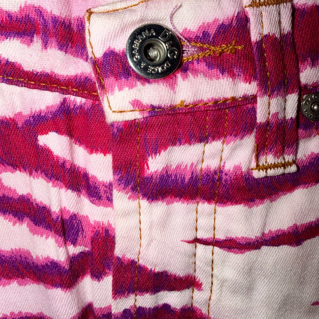 DOLCE & GABBANA PINK ZEBRA SKIRT
